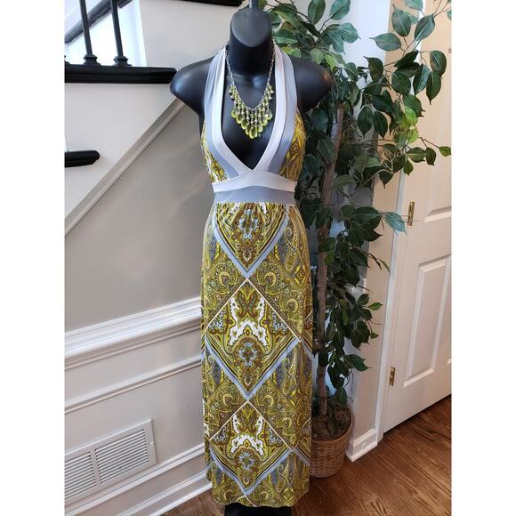 Wet Seal Long Maxi Dress Women's 8 Multi Adjustable Waist Halter Neck Sleeveless - Picture 1 of 12